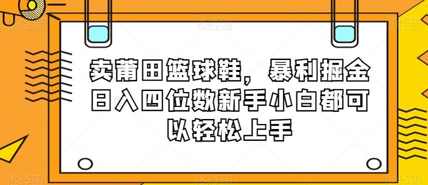 卖莆田篮球鞋，暴利掘金日入四位数新手小白都可以轻松上手【揭秘】-e家网