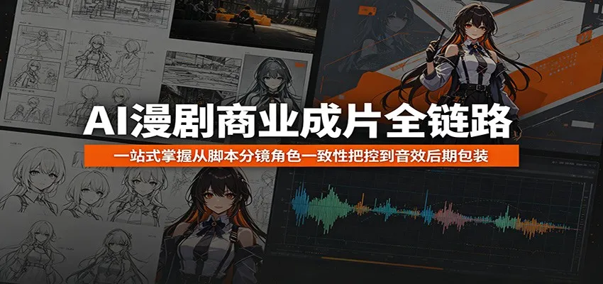 AI漫剧商业成片全链路：一站式掌握从脚本分镜角色一致性把控到音效后期包装-e家网