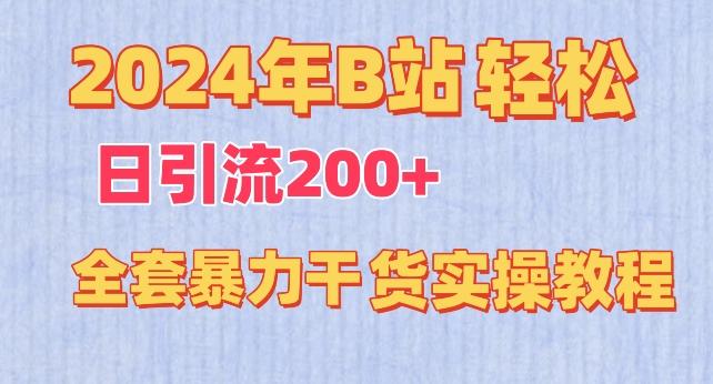 2024年B站轻松日引流200+的全套暴力干货实操教程【揭秘】-E家云商