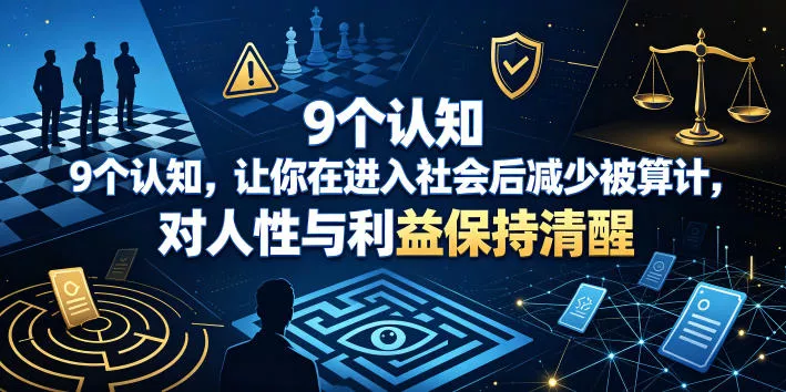 付费文章：9个认知，让你在进入社会后减少被算计，对人性与利益保持清醒-e家网