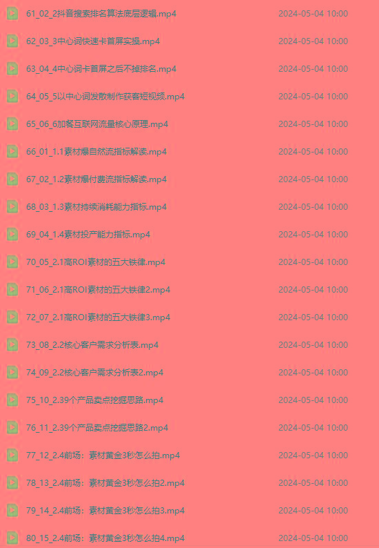 图片[4]-2024单品正价起号，直播素材投流选品：选品课+投流课+素材课+卡首屏/100节-E家云商