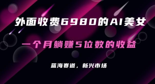 外面收费6980的AI美女项目！每月躺赚5位数收益(教程+素材+工具)【揭秘】-E家云商