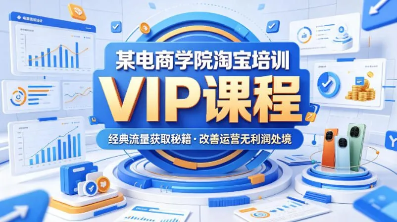 某电商学院淘宝培训VIP课程，各种经典有用的流量获取秘籍，改善运营产品没利润的处境（2026年6月）-e家网