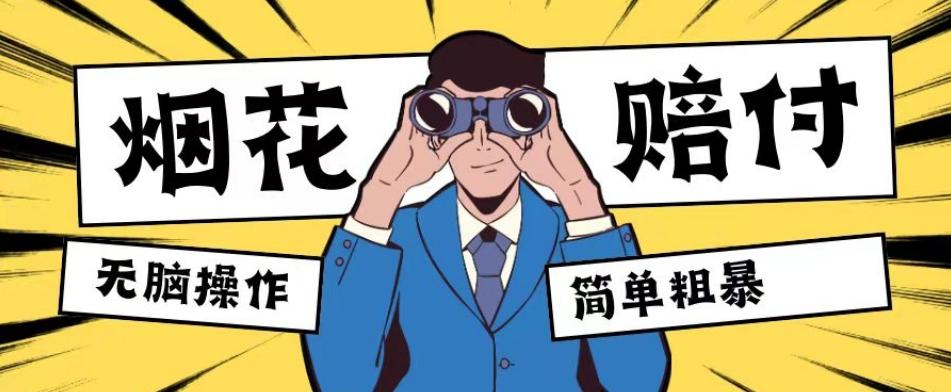 最新蓝海玩法，烟花爆竹赔付，单订单赔付200-500无脑操作【仅揭秘】-e家网