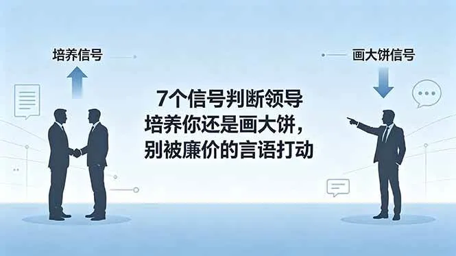 （18941期）付费文章：7个信号判断领导培养你还是画大饼，别被廉价的言语打动-e家网