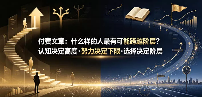 付费文章：什么样的人最有可能跨越阶层？认知决定高度·努力决定下限·选择决定阶层-e家网