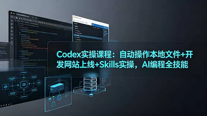 Codex实操课程：自动操作本地文件+开发网站上线+Skills实操，AI编程全技能-e家网