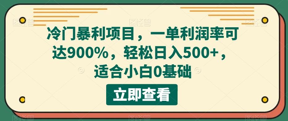 冷门暴利项目，一单利润率可达900%，轻松日入500+，适合小白0基础-E家云商