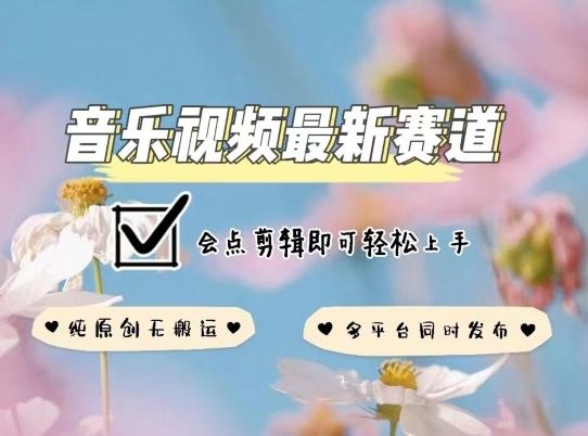 音乐视频赛道最新玩法，纯原创不违规，可所有平台同时发布，会点剪辑即可轻松拿捏【揭秘】-E家云商