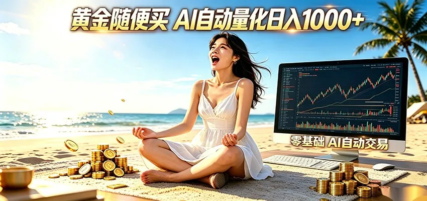 黄金随便买？AI自动外汇量化交易 在家当皇帝 日入1000+-e家网