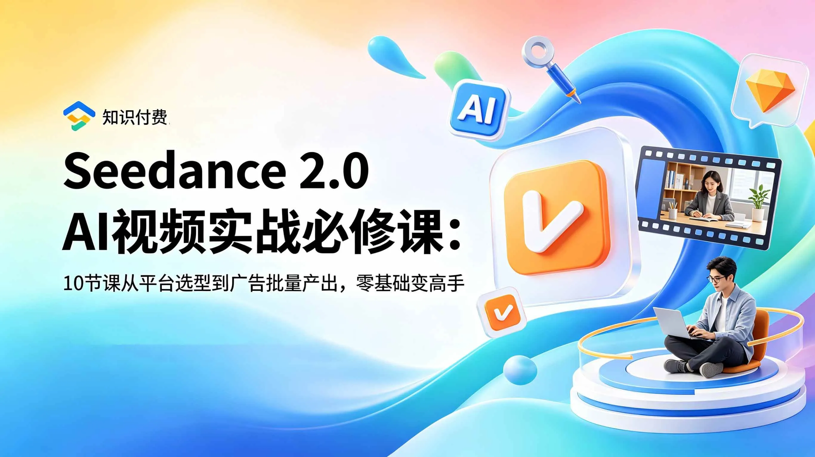（18998期）Seedance 2.0 AI视频实战必修课：10节课从平台选型到广告批量产出，零基础变高手-e家网