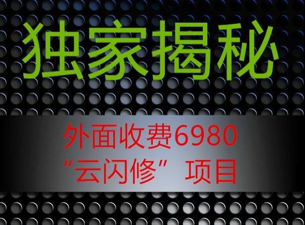 外面收费2980的”云闪修”项目大揭秘-E家云商