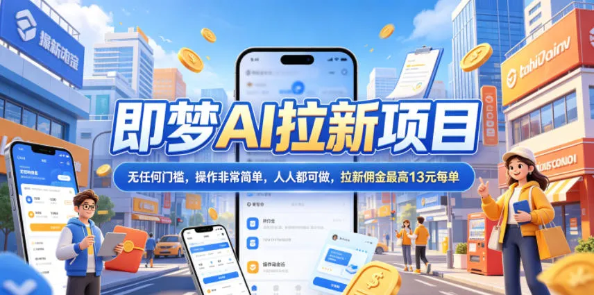 2026年即梦AI拉新项目最新玩法，无任何门槛，操作非常简单，人人都可做，拉新佣金最高13米每单(更新6月30日)-e家网