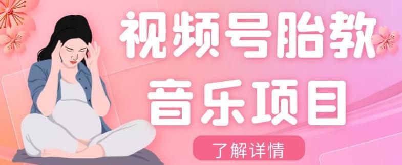 视频号胎教音乐项目，操作简单，0成本利润自己定，单日300+-E家云商