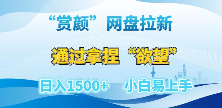 “赏颜”网盘拉新赛道，通过拿捏“欲望”日入1500+，小白易上手【揭秘】-e家网