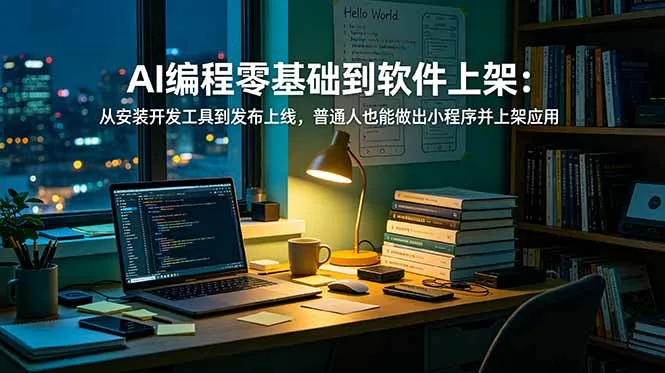 AI编程零基础到软件上架：从安装开发工具到发布上线，普通人也能做出小程序并上架应用商店-e家网
