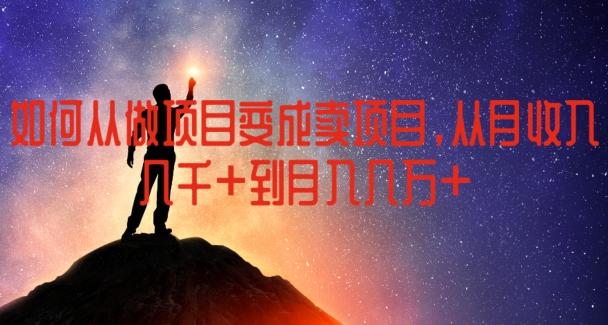 如何从做项目变成卖项目，从月收入几千到月入几万【揭秘】-E家云商