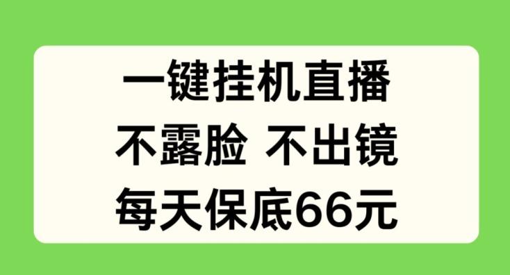 一键挂JI直播，不露脸不出境，每天保底66元【揭秘】-E家云商