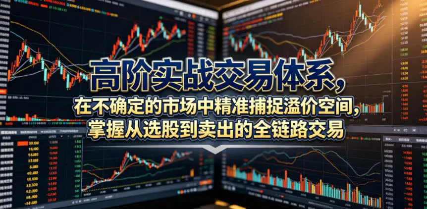 高阶实战交易体系，在不确定的市场中精准捕捉溢价空间，掌握从选股到卖出的全链路交易心法(更新6月)-e家网