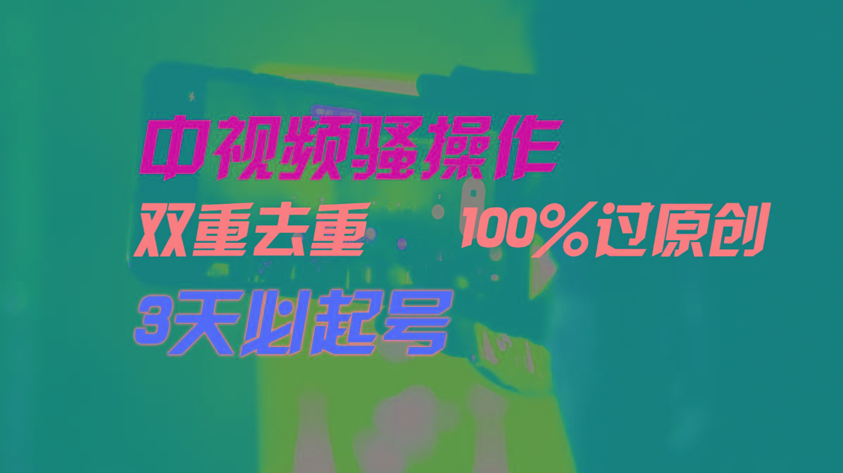 中视频骚操作，双重去重100%过原创，3天比必起号，简单无脑，月入3W+-E家云商