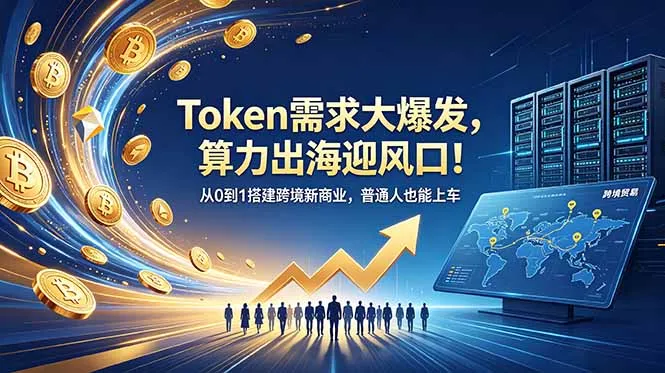 Token需求大爆发，算力出海迎风口！从0到1搭建跨境新商业，普通人也能上车-e家网