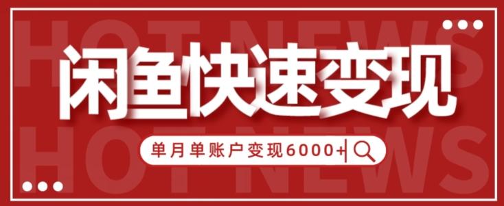 【新手项目】小白快速在闲鱼单月单账号变现6000+的秘密-e家网