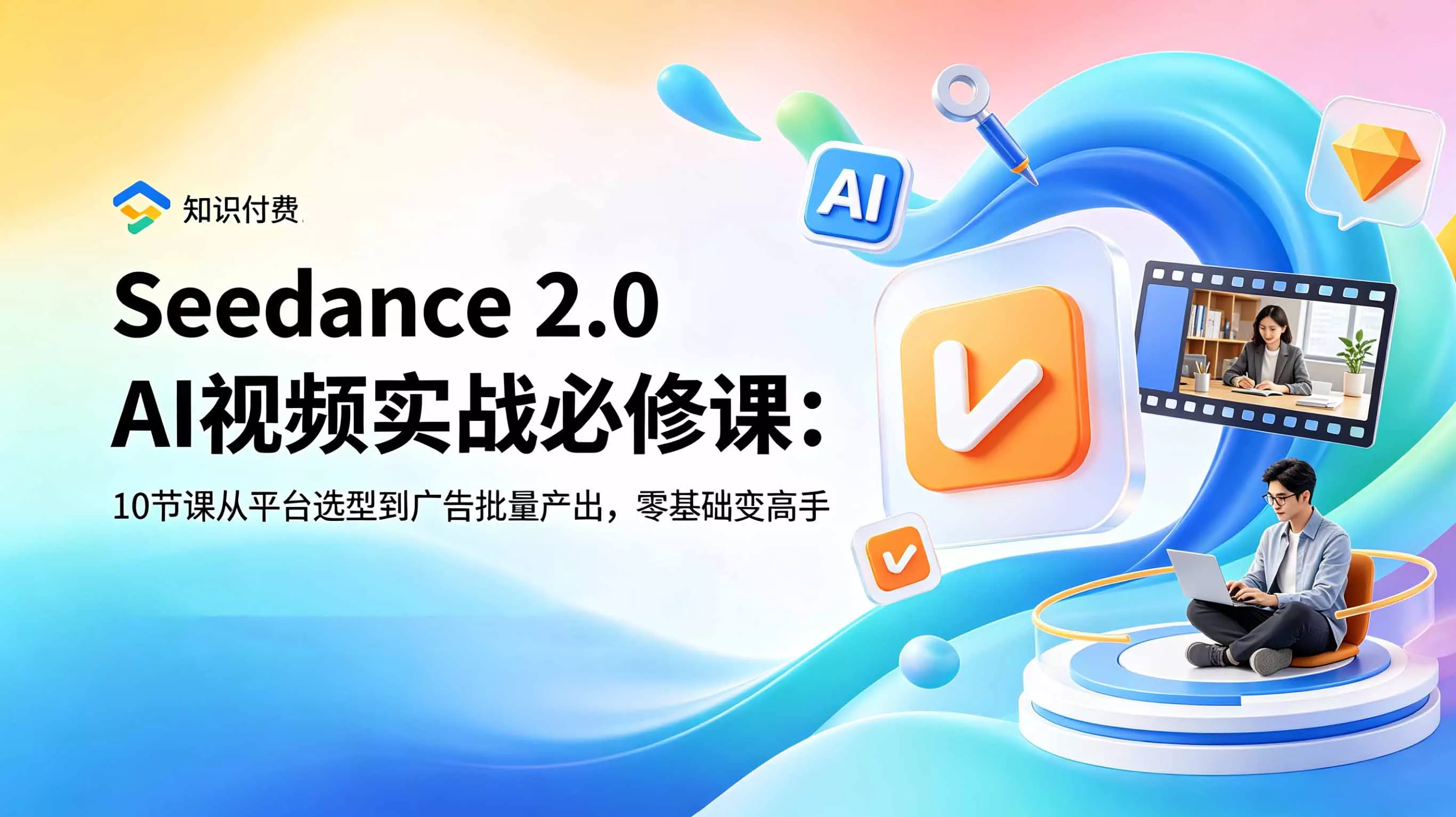 Seedance 2.0 AI视频实战必修课：10节课从平台选型到广告批量产出，零基础变高手-e家网