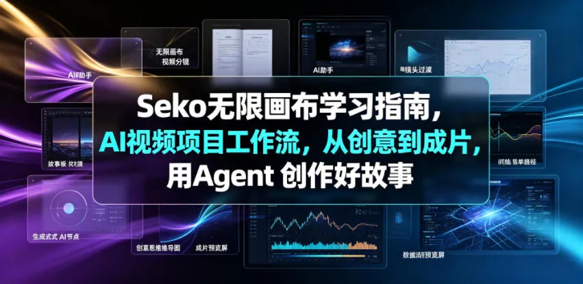 Seko无限画布学习指南，AI视频项目工作流，从创意到成片，用Agent 创作好故事-e家网
