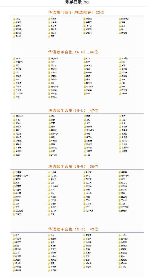 【音乐】歌手合集（100多位歌手合集）-E家云商