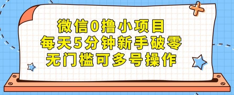 微信0撸小项目，每天5分钟新手破零，无门槛可多号操作-E家云商