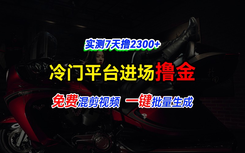 全新冷门平台vivo视频，快速免费进场搞米，通过混剪视频一键批量生成，实测7天撸2300+-E家云商
