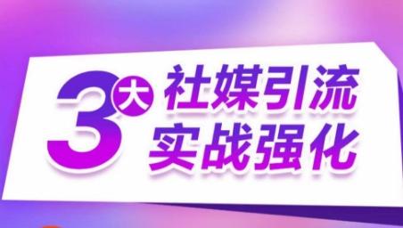3大社媒引流实战强化，多渠道站外引流，高效精准获客，订单销售额翻倍增长-E家云商