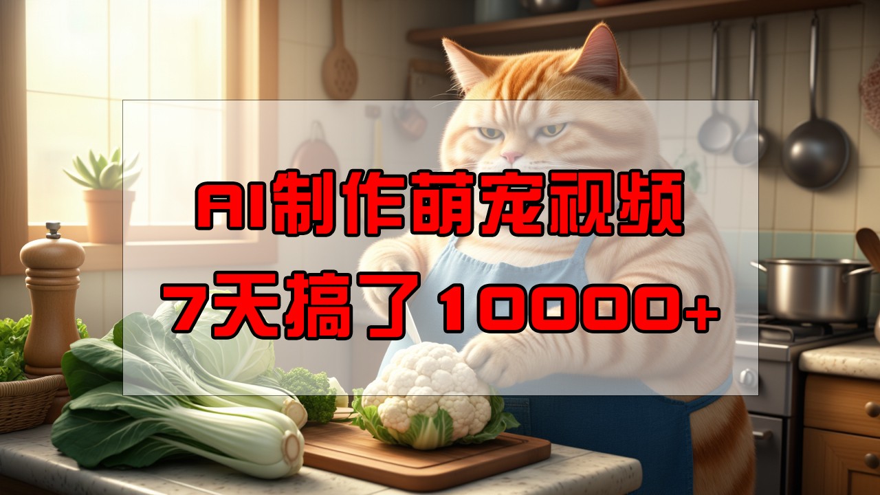 靠AI制作萌宠视频，7天搞了1万+，操作简单门槛低，有手机就行-E家云商