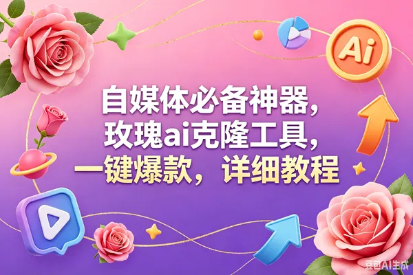 （18852期）玫瑰克隆工具，一键爆款ai，自媒体必备神器，50多个功能，详细教程-e家网