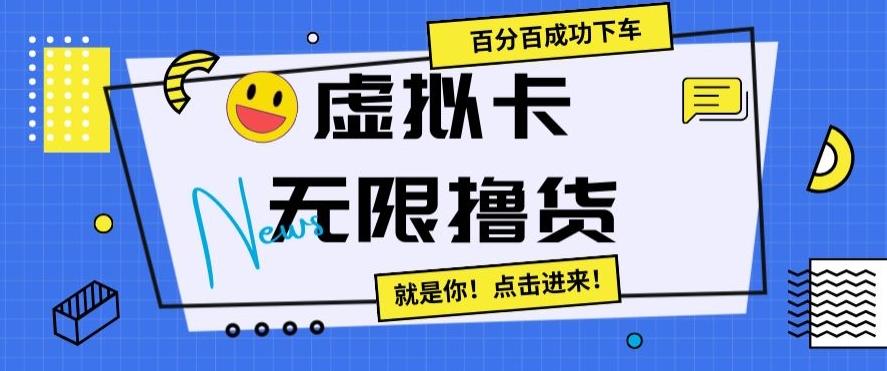 虚拟卡无限撸货，百分百成功下车【仅揭秘】-w 刷的