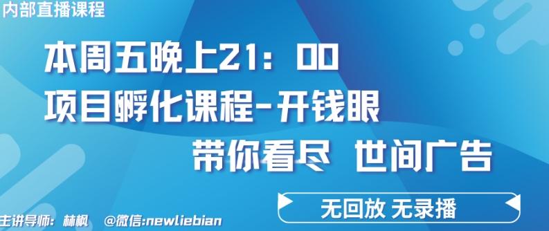 4.26日内部回放课程《项目孵化-开钱眼》赚钱的底层逻辑【揭秘】-E家云商