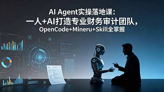 AI Agent实操落地课：一人+AI打造专业财务审计团队，OpenCode+Mineru+Skill全掌握-e家网