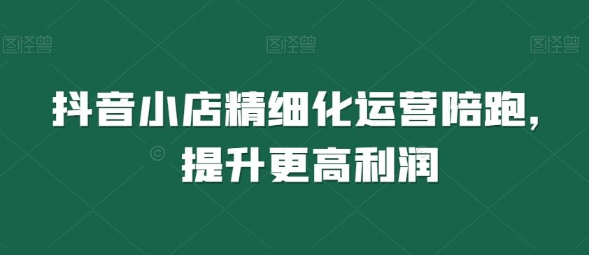 抖音小店精细化运营陪跑，提升更高利润-E家云商