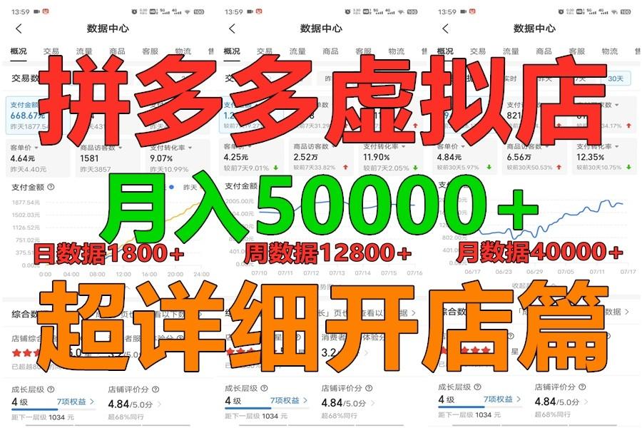 拼多多虚拟电商训练营月入40000+你也行，暴利稳定长久，副业首选-E家云商