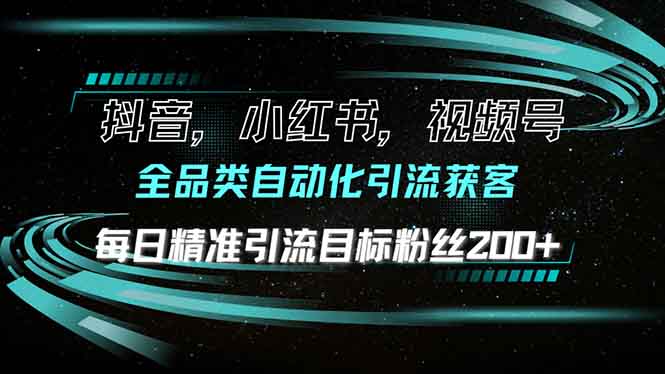 抖音小红书视频号全品类自动化引流获客，每日精准引流目标粉丝200+-E家云商