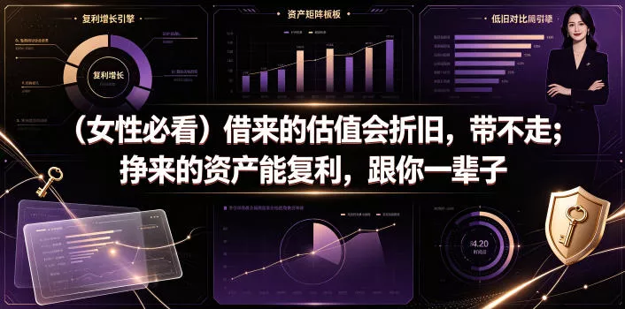 付费文章：(女性必看)借来的估值会折旧，带不走；挣来的资产能复利，跟你一辈子-e家网