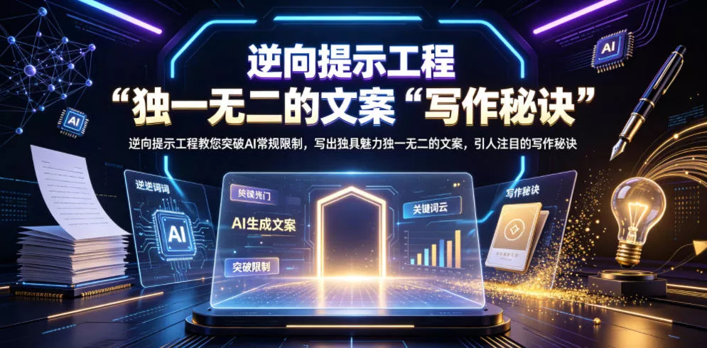 逆向提示工程教您突破AI常规限制，写出独具魅力独一无二的文案，引人注目的写作秘诀【原创双语字幕】-e家网
