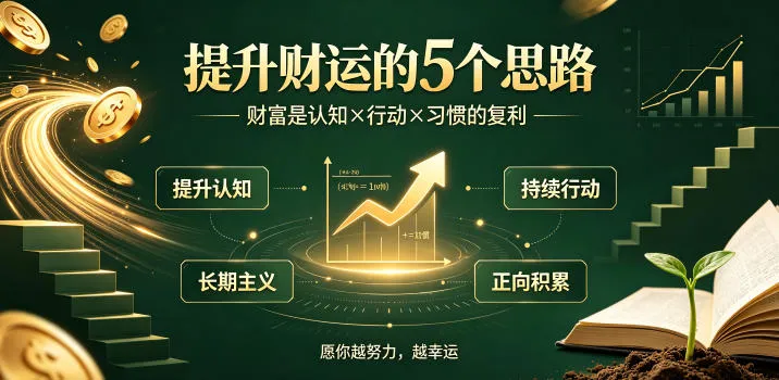 付费文章：提升财运的5个思路——财富是认知x行动x习惯的复利，愿你越努力，越幸运-e家网