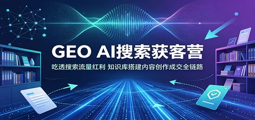 GEO AI搜索获客营：吃透搜索流量红利，知识库搭建内容创作成交全链路-e家网