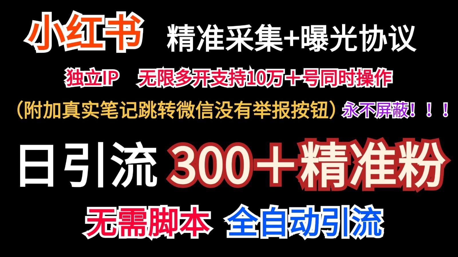 小红薯精准采集＋无限曝光＋真实笔记跳转微信，永不屏蔽(日引300＋精准粉)-E家云商