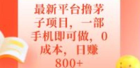 最新平台撸茅子项目，一部手机即可做，0成本，日赚800+-E家云商