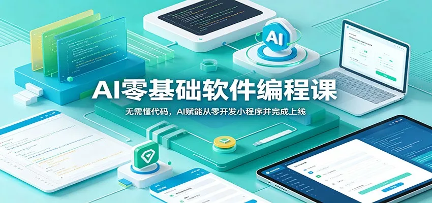 AI零基础软件编程课：无需懂代码，AI赋能从零开发小程序并完成上线-e家网