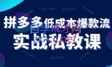 卡卡老师·拼多多低成本爆款流实战私教课-E家云商