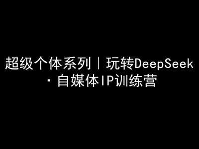 超级个体系列，玩转DeepSeek·自媒体IP训练营，deepseek教程-E家云商